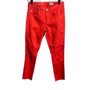 Adriano Goldschmied AG Red Super Skinny Ankle Legging Jeans 24R Stretch Fit